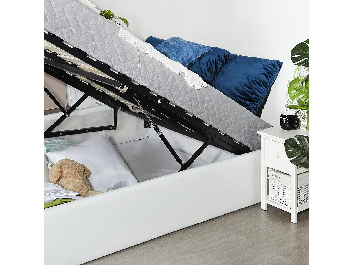 Lit coffre 140x190cm sans matelas,majesty