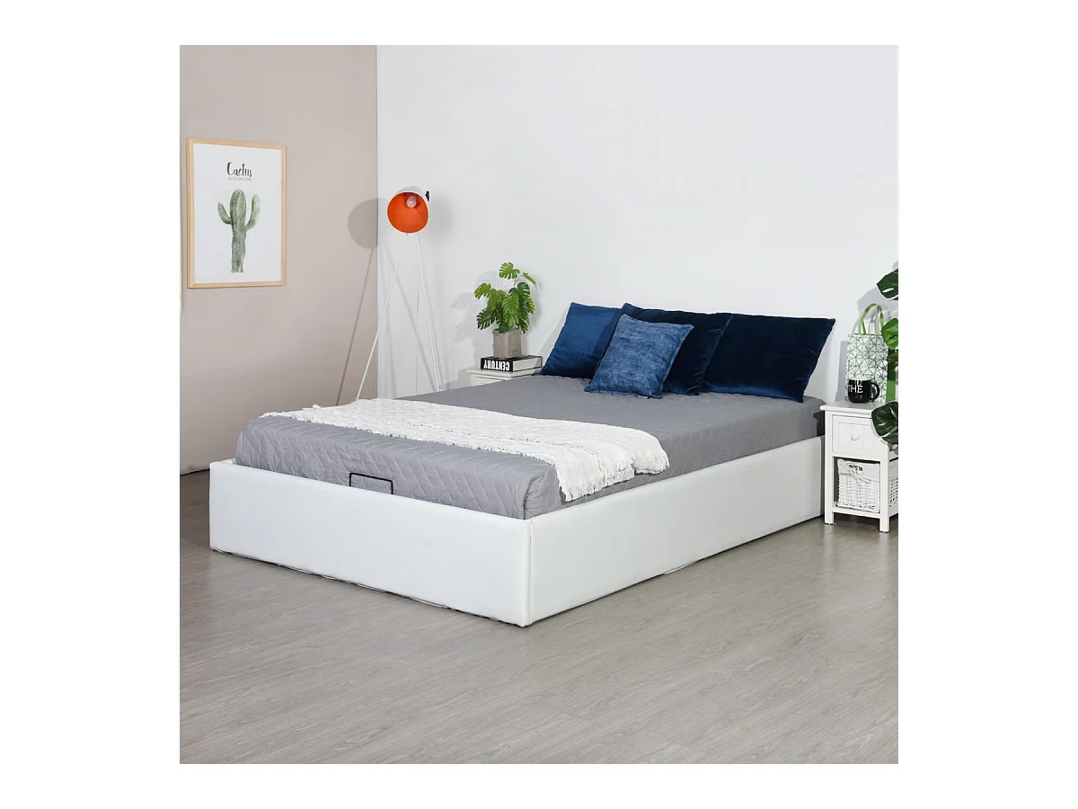 Lit coffre 140x190cm sans matelas,majesty