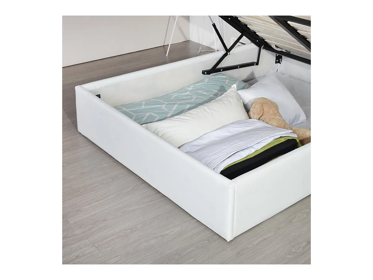 Lit coffre 140x190cm sans matelas,majesty