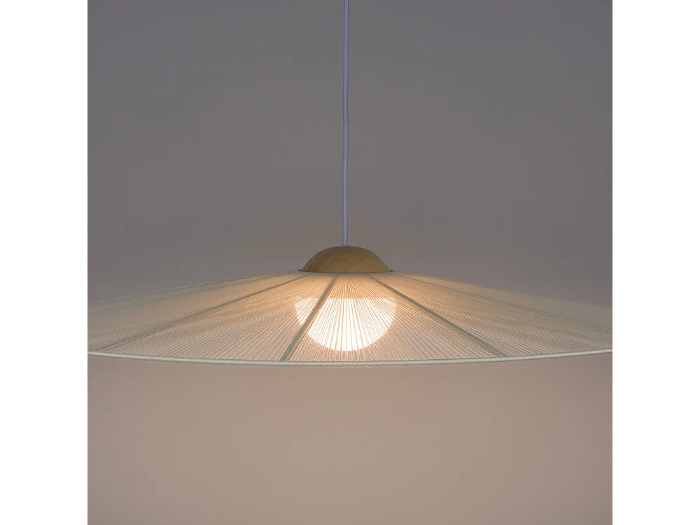 Belle L - Suspension ronde en métal ø80cm - Beige