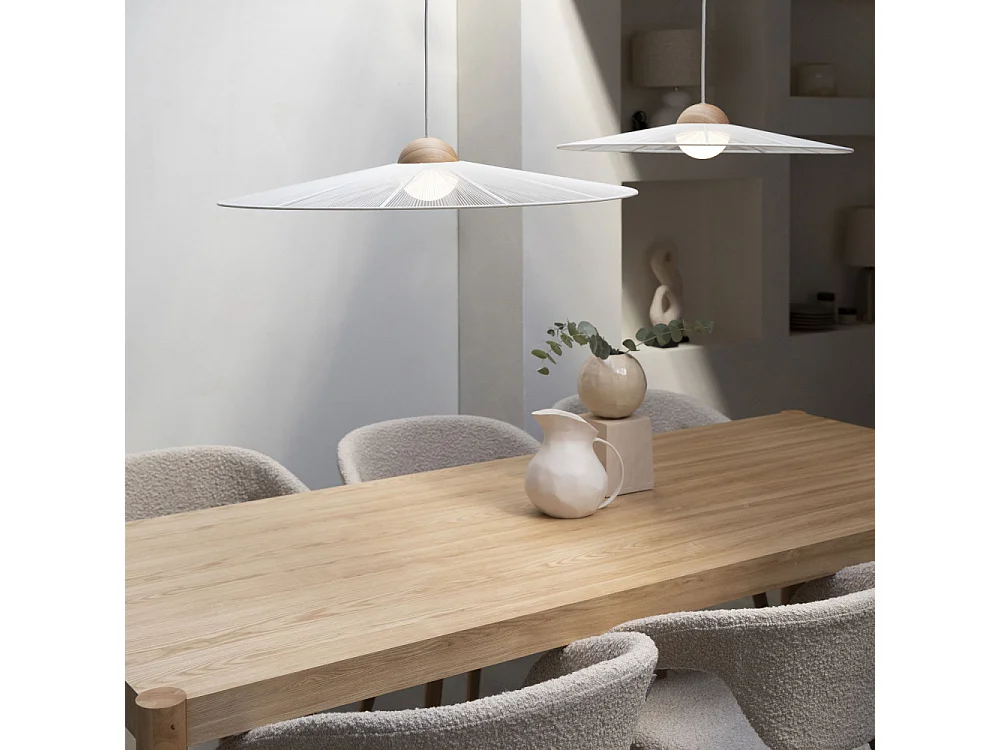 Belle S - Suspension ronde en métal ø65cm - Beige