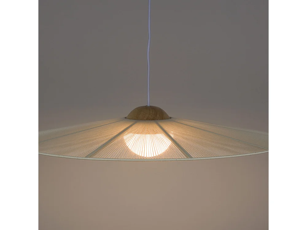 Belle S - Suspension ronde en métal ø65cm - Beige