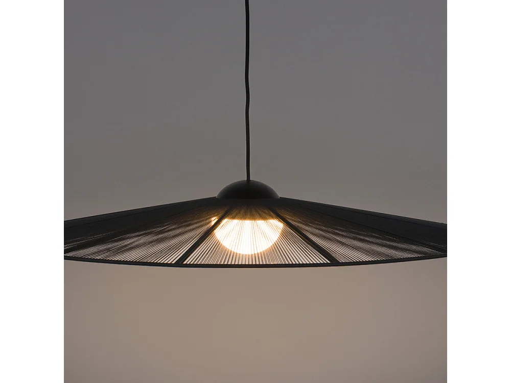 Belle L - Suspension ronde en métal ø80cm - Noir