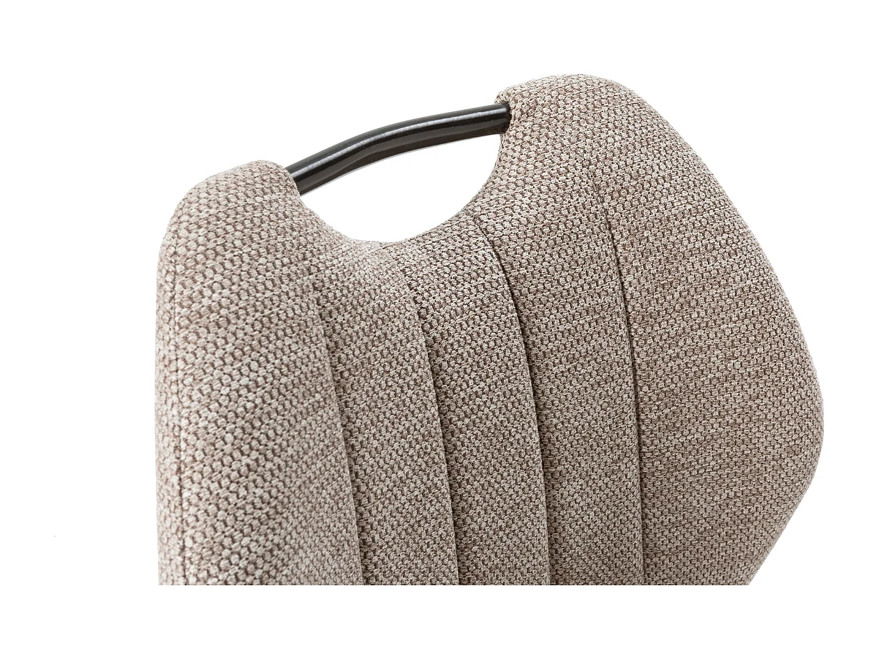 Lot de 4 chaises en tissu avec pieds en métal noir L48 cm - MULI