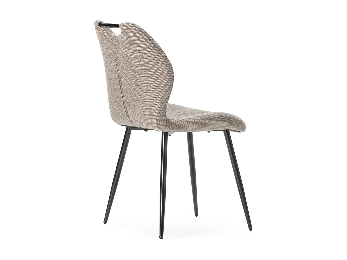 Lot de 4 chaises en tissu avec pieds en métal L48 cm - MULI