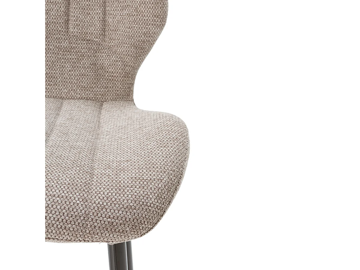 Lot de 4 chaises en tissu avec pieds en métal L48 cm - MULI