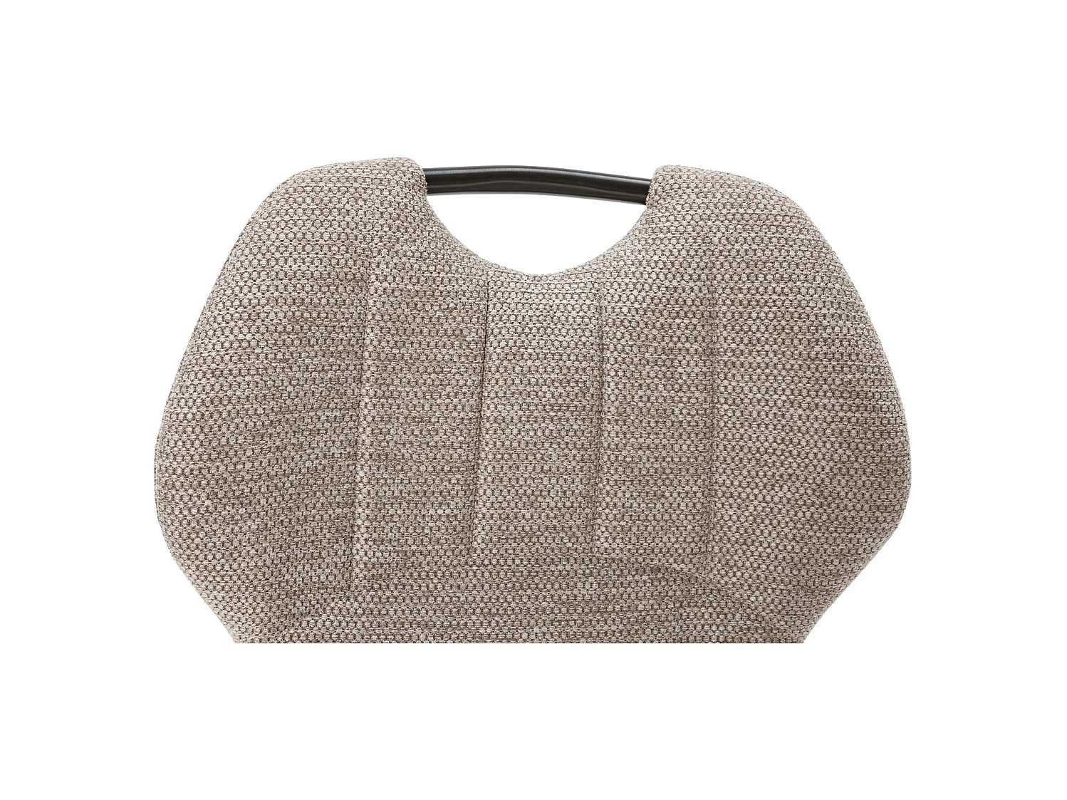 Set van 4 stoelen in stof met zwarte metalen poten L48 cm - NOVA