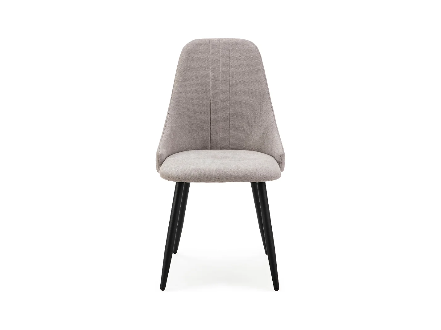 Lot de 4 chaises en tissu avec pieds en métal noir L50 cm - MANI