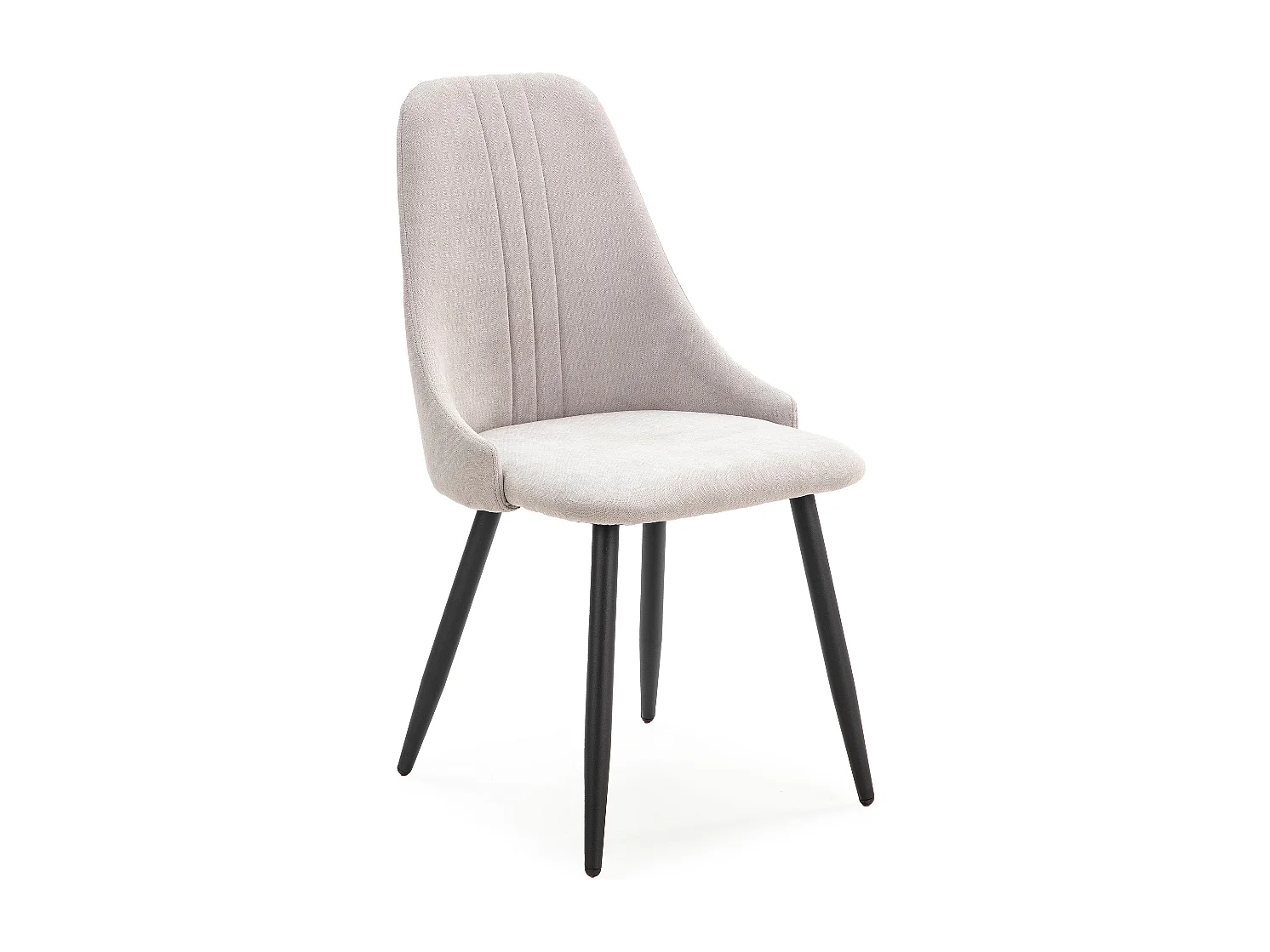 Lot de 4 chaises en tissu avec pieds en métal noir L50 cm MANI