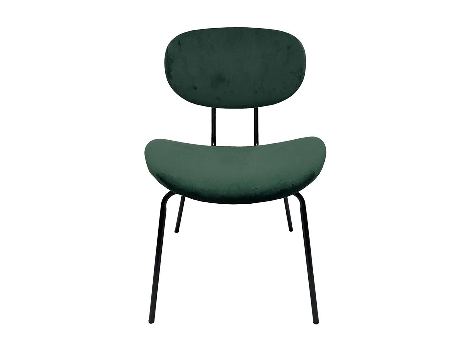 Lot de 2 chaises de séjour velours vert émeraude L57 cm - MELO