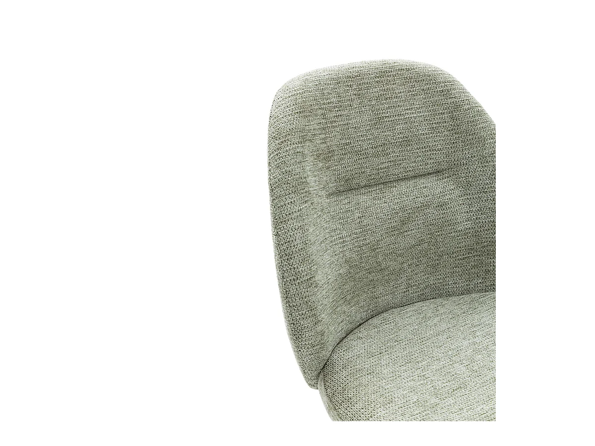 Lot de 2 chaises pivotantes en tissu avec pieds en métal noir L47 cm - TAMARA