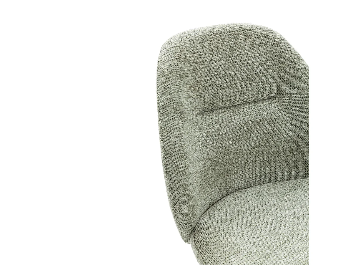 Lot de 2 chaises pivotantes en tissu avec pieds en métal noir L47 cm - TAMARA