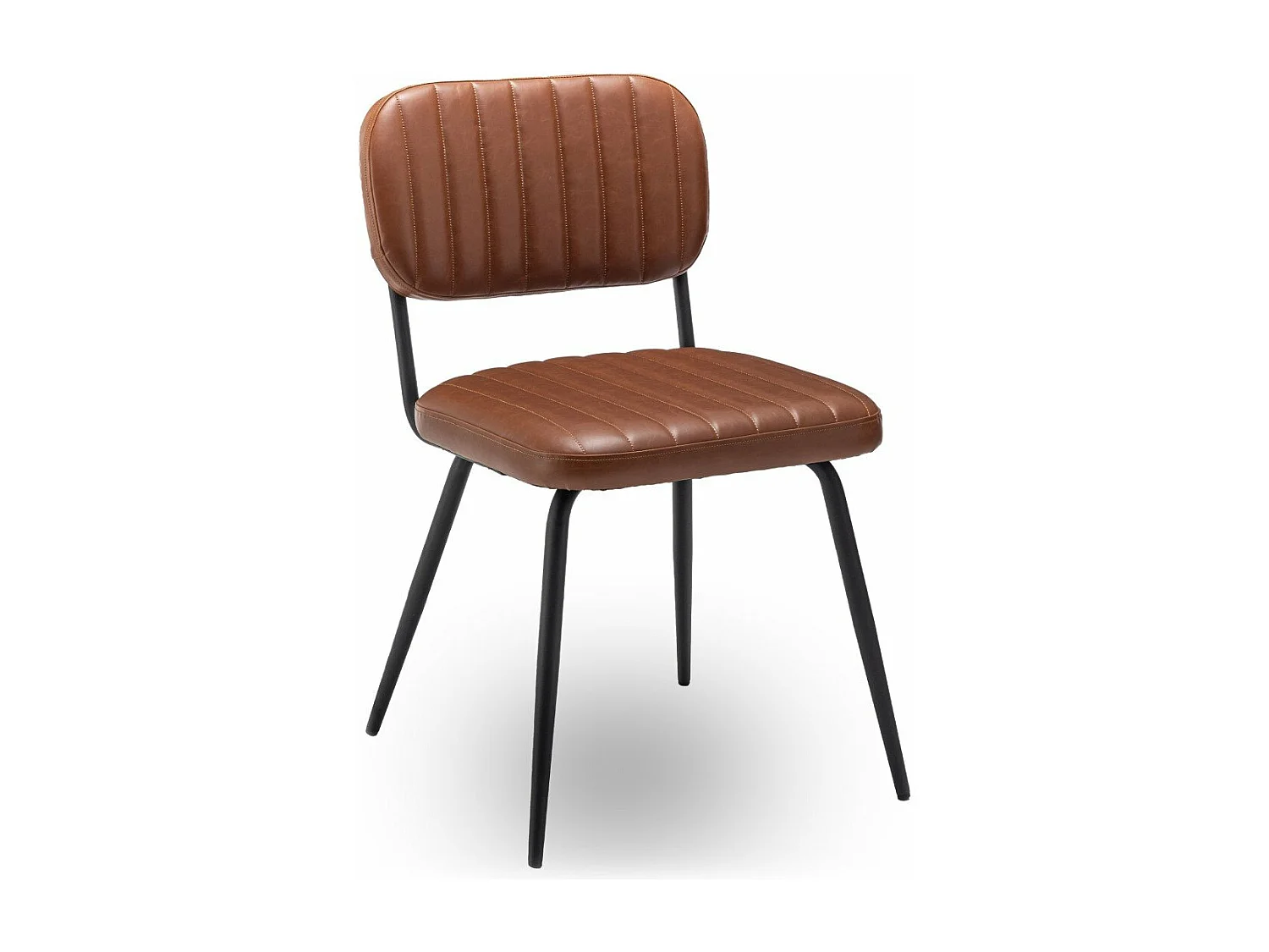 Lot de 2 chaises de séjour marron L56 cm - SPARTE