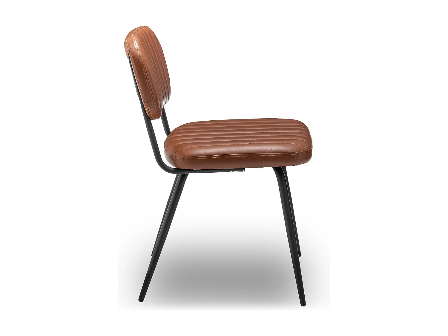 Lot de 2 chaises de séjour marron L56 cm - SPARTE