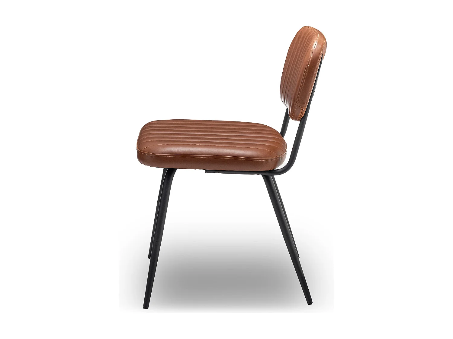 Lot de 2 chaises de séjour marron L56 cm - SPARTE