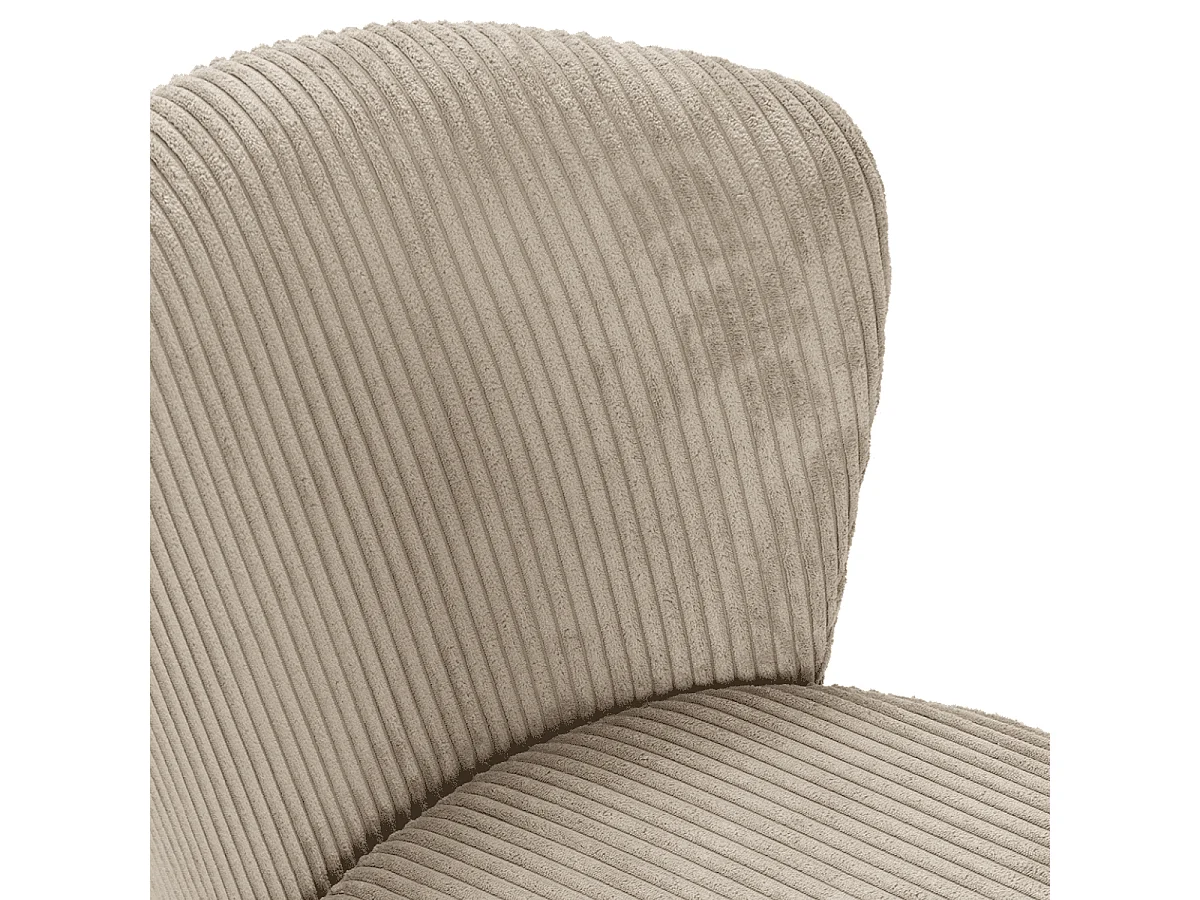 Lot de 4 chaises en velours côtelé avec pieds en métal noir L47 cm - MEGAN