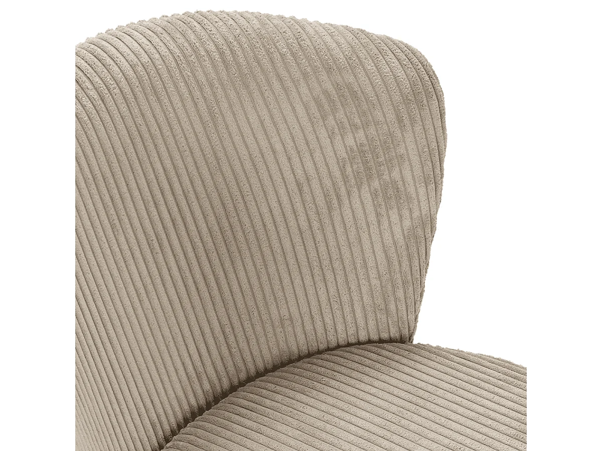 Set aus 4 Stühlen aus Cord-Samt mit schwarzen Metallbeinen L47 cm - MEGAN