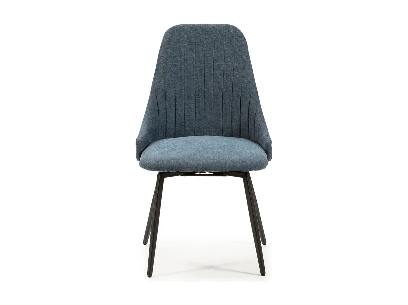 Lot de 2 chaises pivotantes en tissu avec pieds en métal noir L50 cm - ELMA