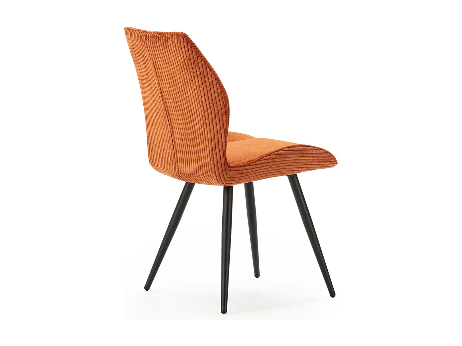 Lot de 2 chaises en tissu avec pieds en métal noir L45 cm - ADAYA