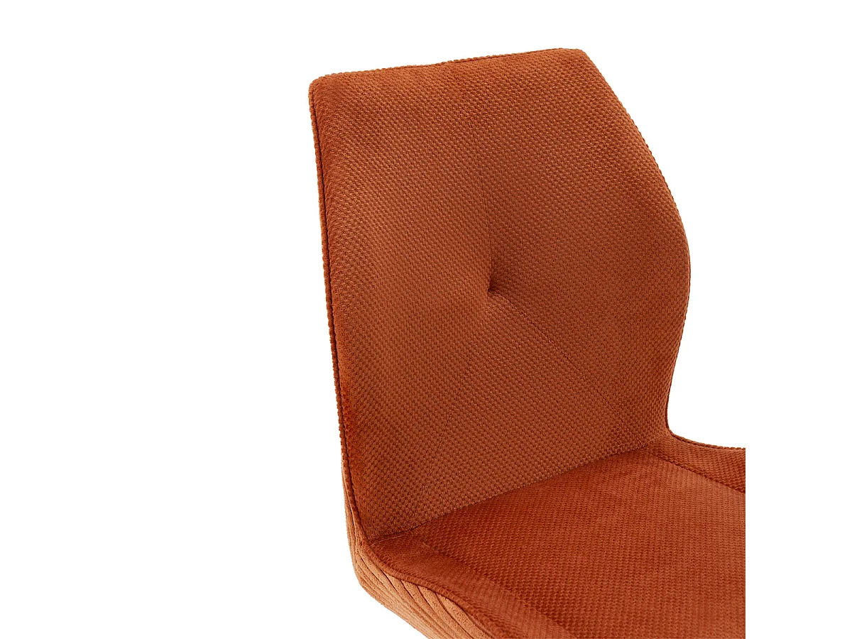 Lot de 2 chaises en tissu avec pieds en métal noir L45 cm - ADAYA