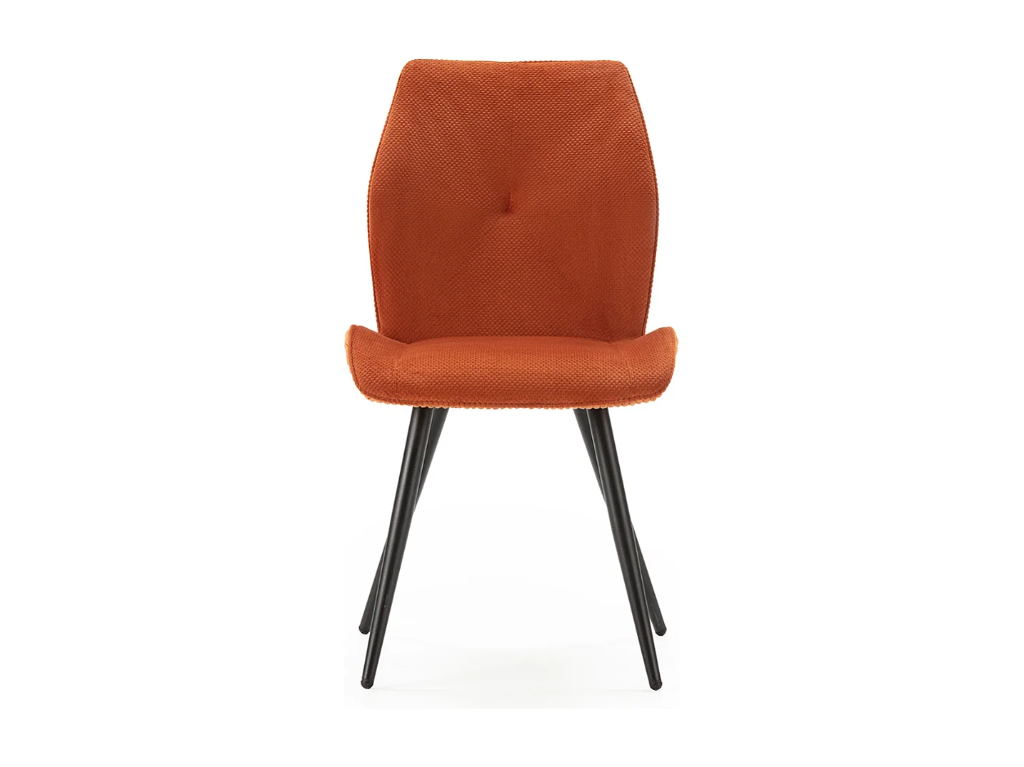 Set di 2 sedie in tessuto con gambe in metallo nero L45 cm - ADAYA