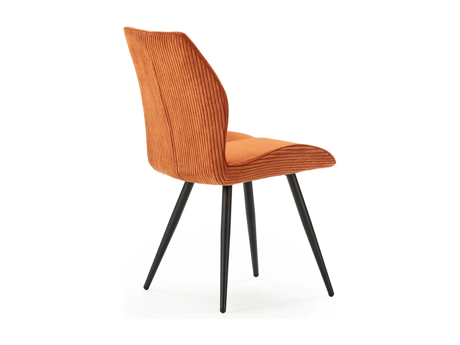 Set di 2 sedie in tessuto con gambe in metallo nero L45 cm - ADAYA