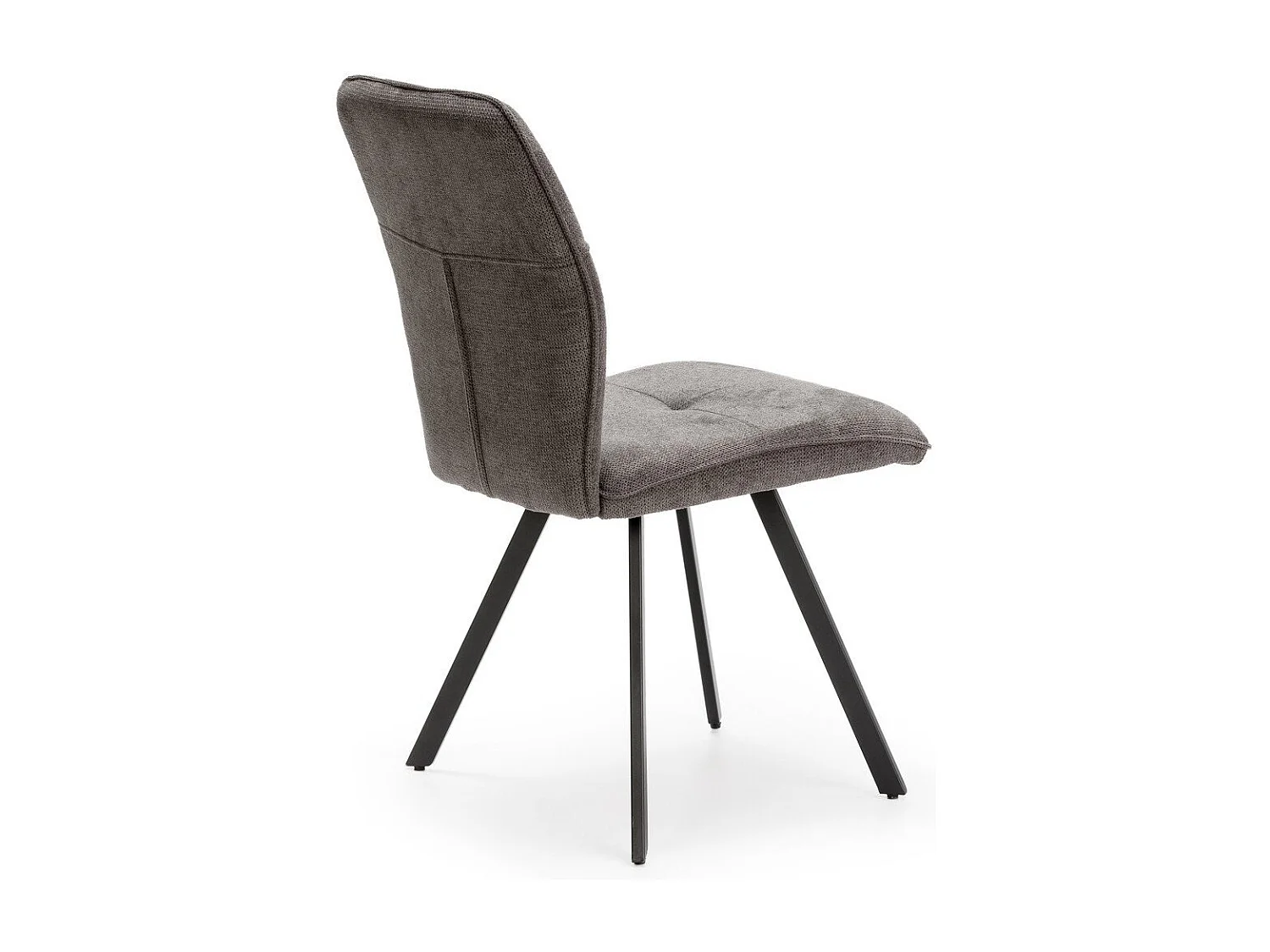 Set van 4 stoelen in stof met zwarte metalen poten L47 cm - MERY