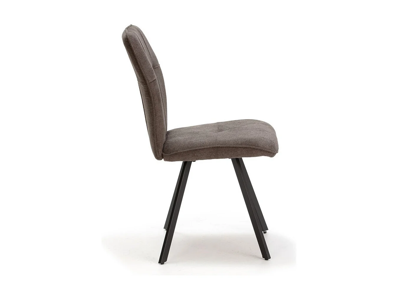 Lot de 4 chaises en tissu avec pieds en métal noir L47 cm - MERY