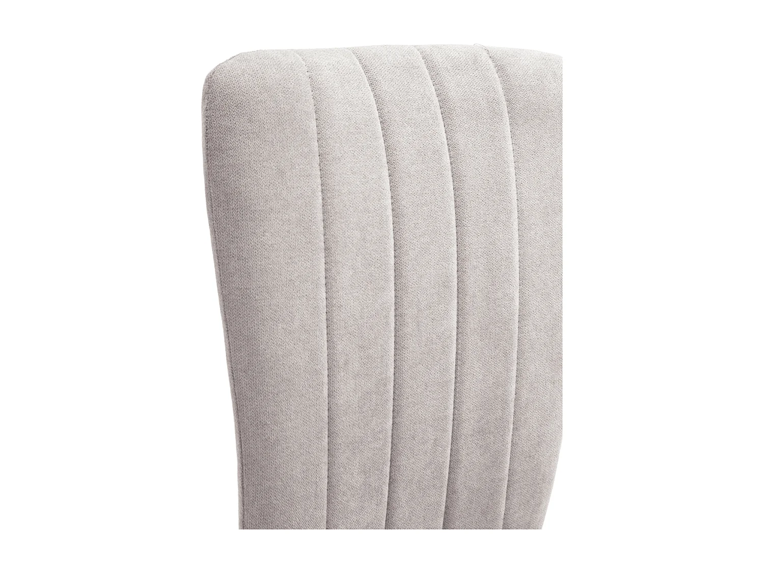 Lot de 4 chaises en tissu avec pieds en métal noir L43 cm - HOLLY