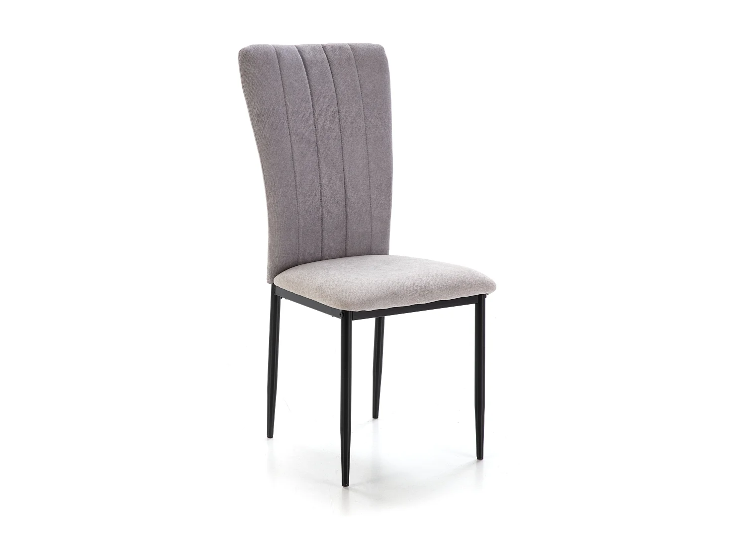 Lot de 4 chaises en tissu avec pieds en métal noir L43 cm - HOLLY