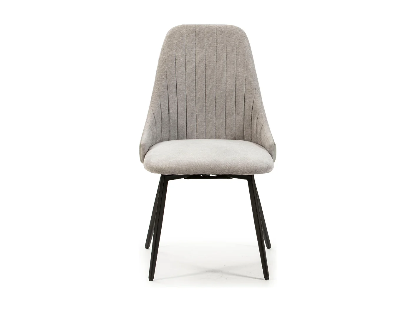 Lot de 2 chaises pivotantes en tissu avec pieds en métal noir L50 cm - ELMA