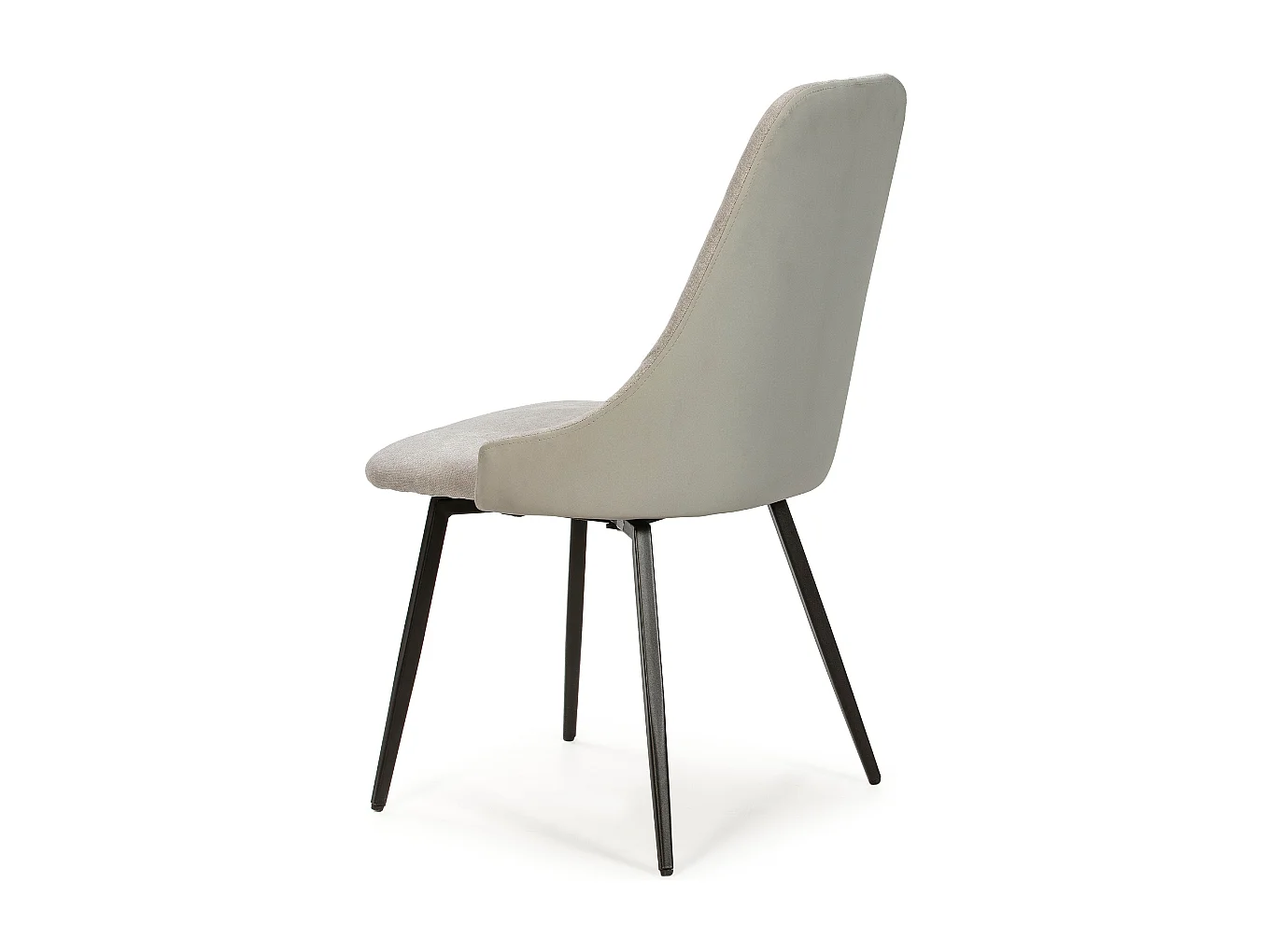 Lot de 2 chaises pivotantes en tissu avec pieds en métal noir L50 cm - ELMA