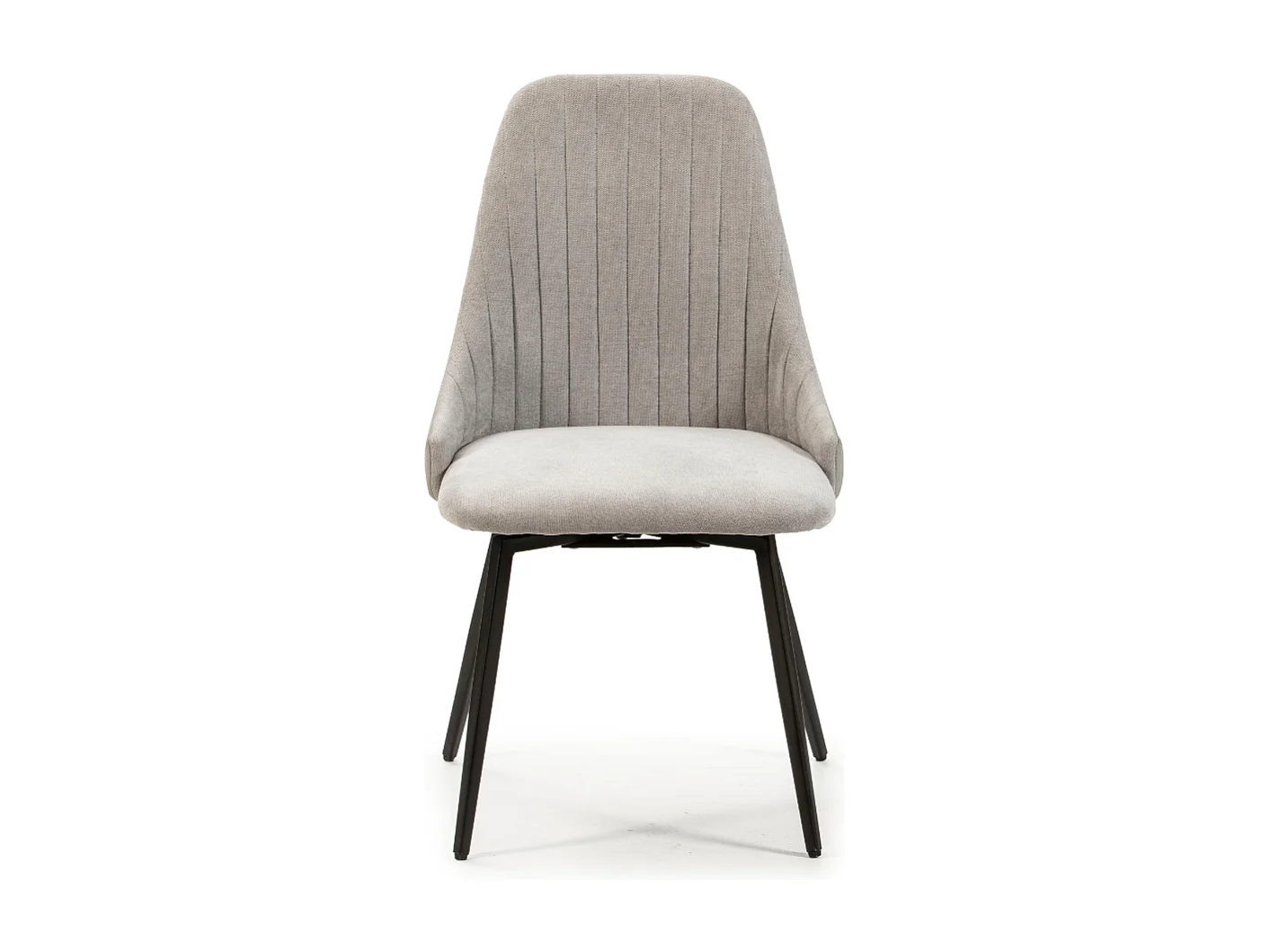 Lot de 2 chaises pivotantes en tissu avec pieds en métal noir L50 cm - ELMA