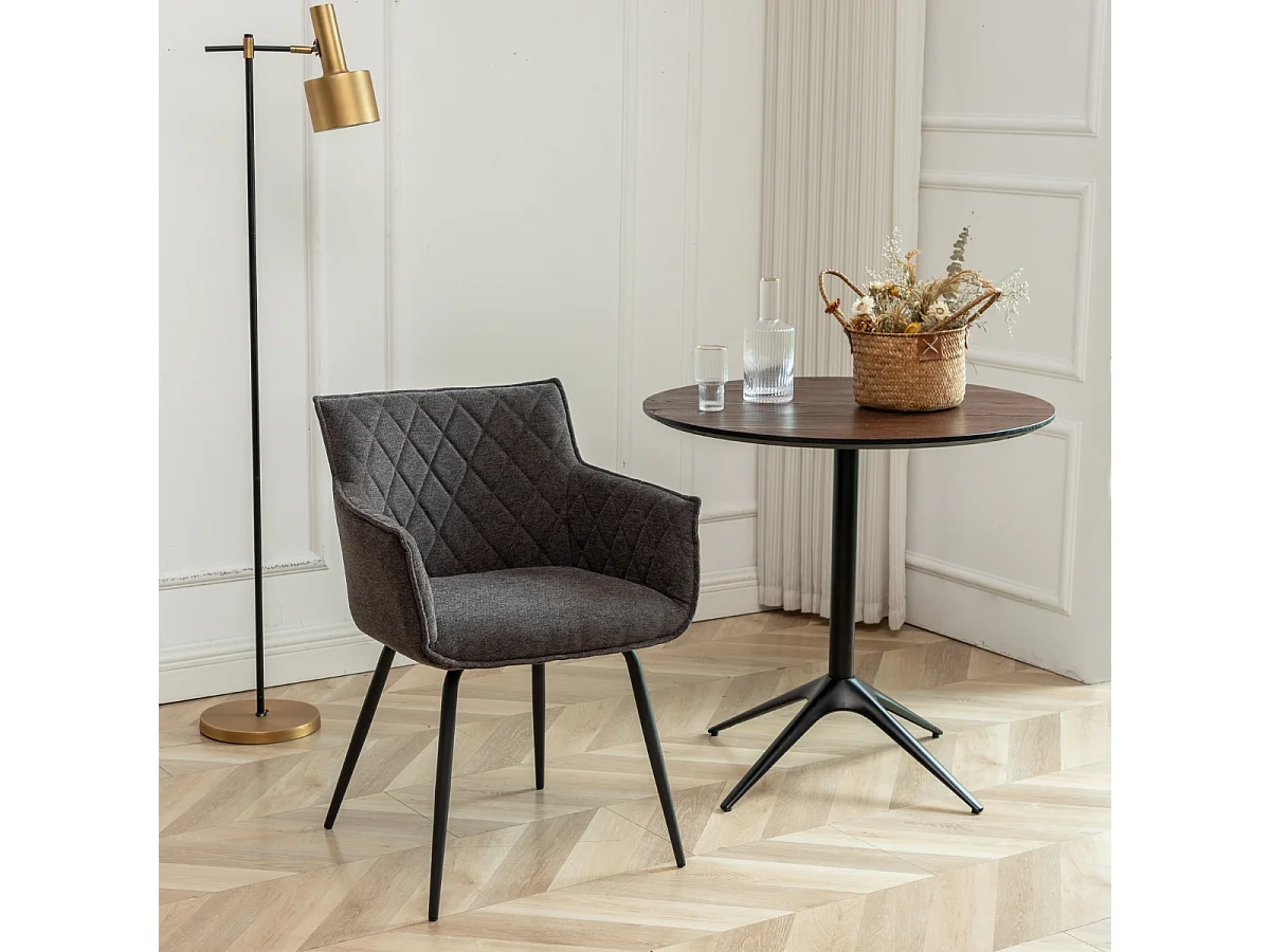 Lot de 2 chaises de séjour L58 cm - CAPITAN