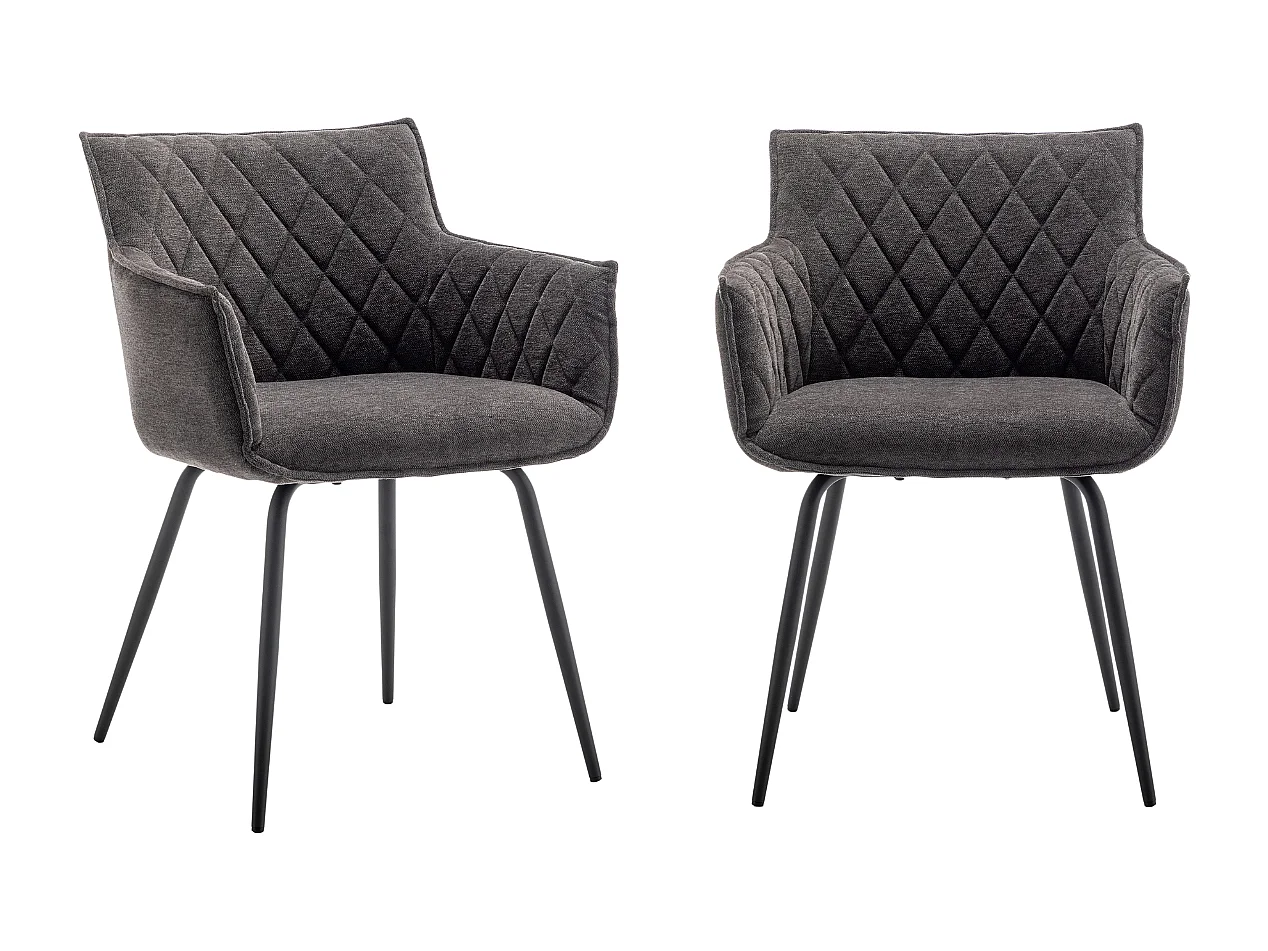 Lot de 2 chaises de séjour L58 cm - CAPITAN