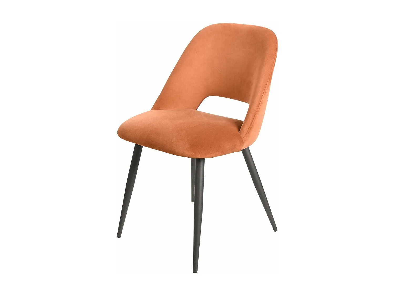 2er-Set Esszimmerstühle aus Stoff mit schwarzem Metallgestell L58 cm - AIMABLE