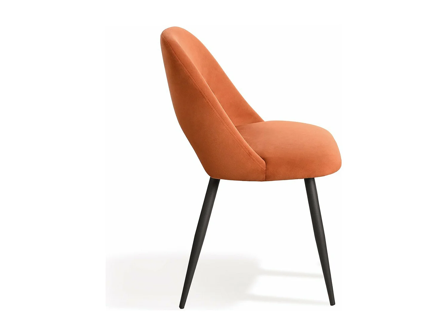 2er-Set Esszimmerstühle aus Stoff mit schwarzem Metallgestell L58 cm - AIMABLE