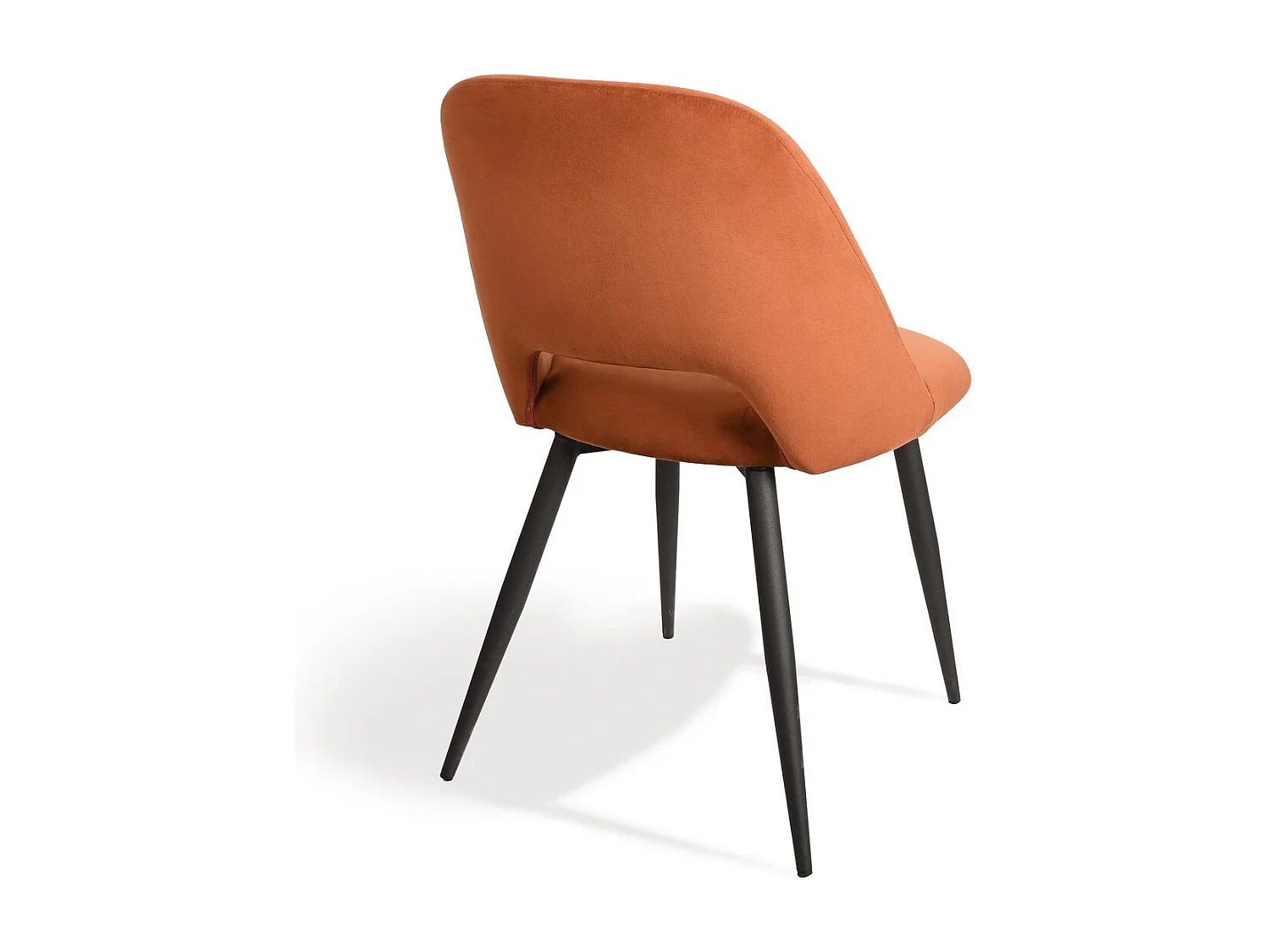 Lot de 2 chaises de séjour en tissu avec piètement en métal noir L58 cm - AIMABLE