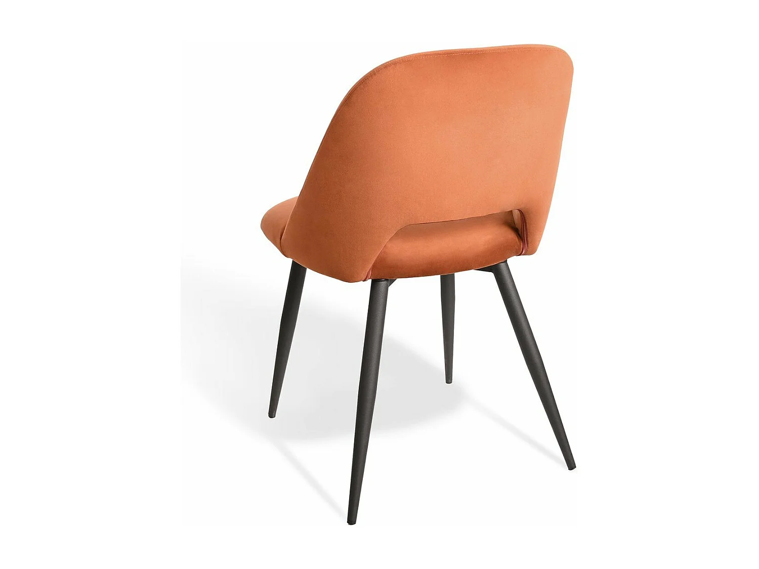 Lot de 2 chaises de séjour en tissu avec piètement en métal noir L58 cm - AIMABLE