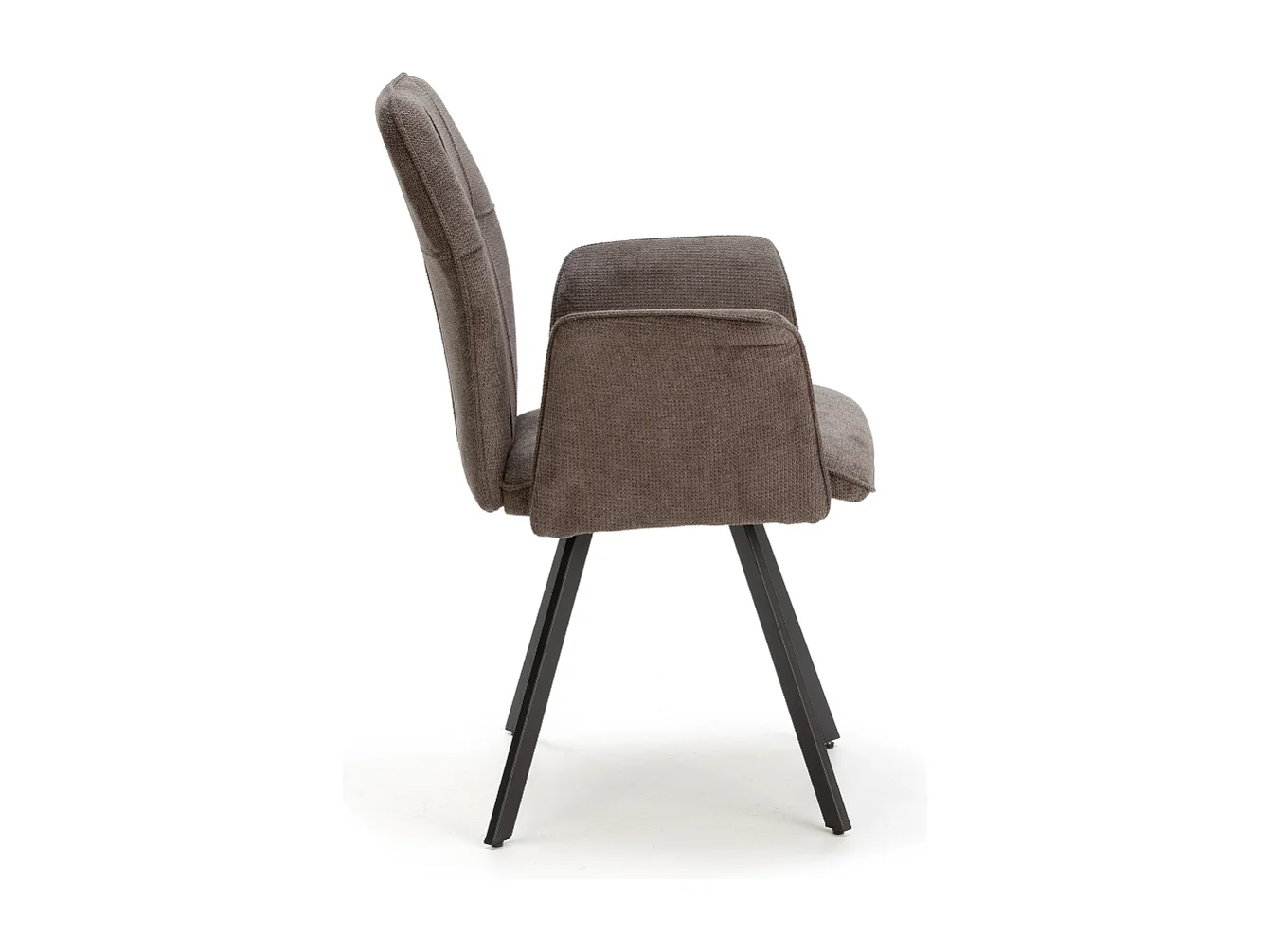 Lot de 2 fauteuils en tissu avec pieds en métal noir L62 cm - MERY