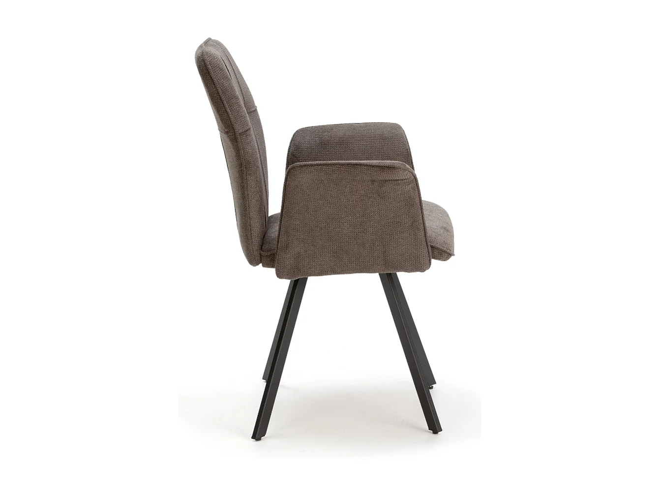 Lot de 2 fauteuils en tissu avec pieds en métal noir L62 cm - MERY