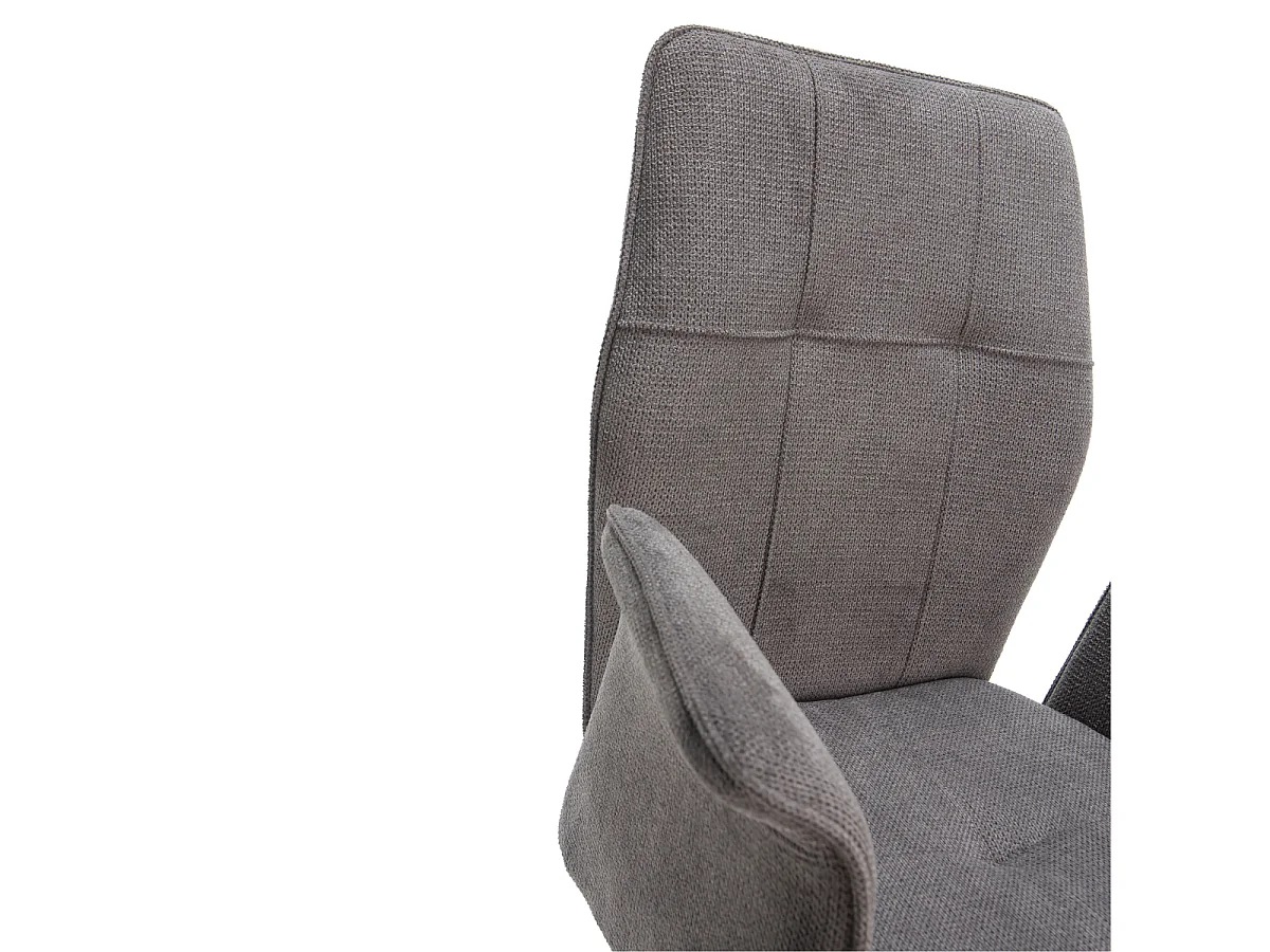 Lot de 2 fauteuils en tissu avec pieds en métal noir L62 cm - MERY