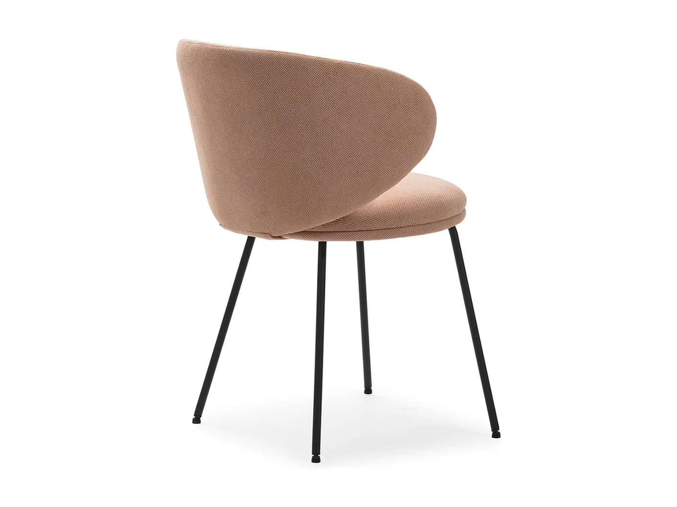 Set aus 2 Stühlen aus Stoff mit schwarzen Metallbeinen L60 cm - RUSH