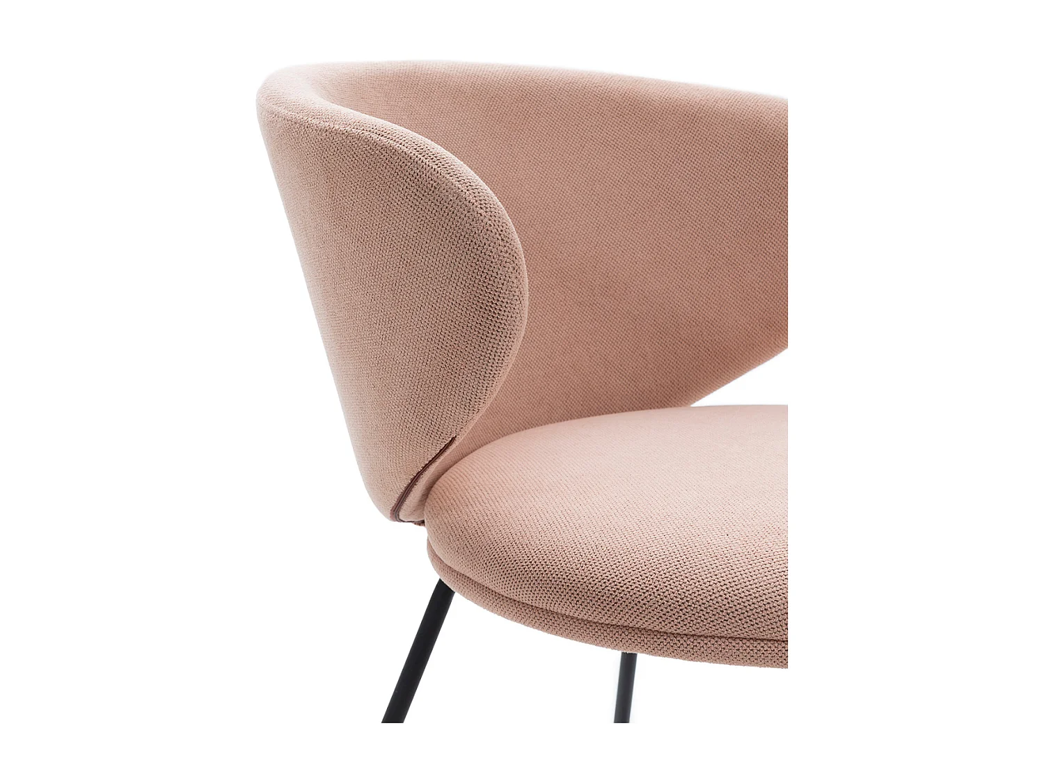 Set aus 2 Stühlen aus Stoff mit schwarzen Metallbeinen L60 cm - RUSH