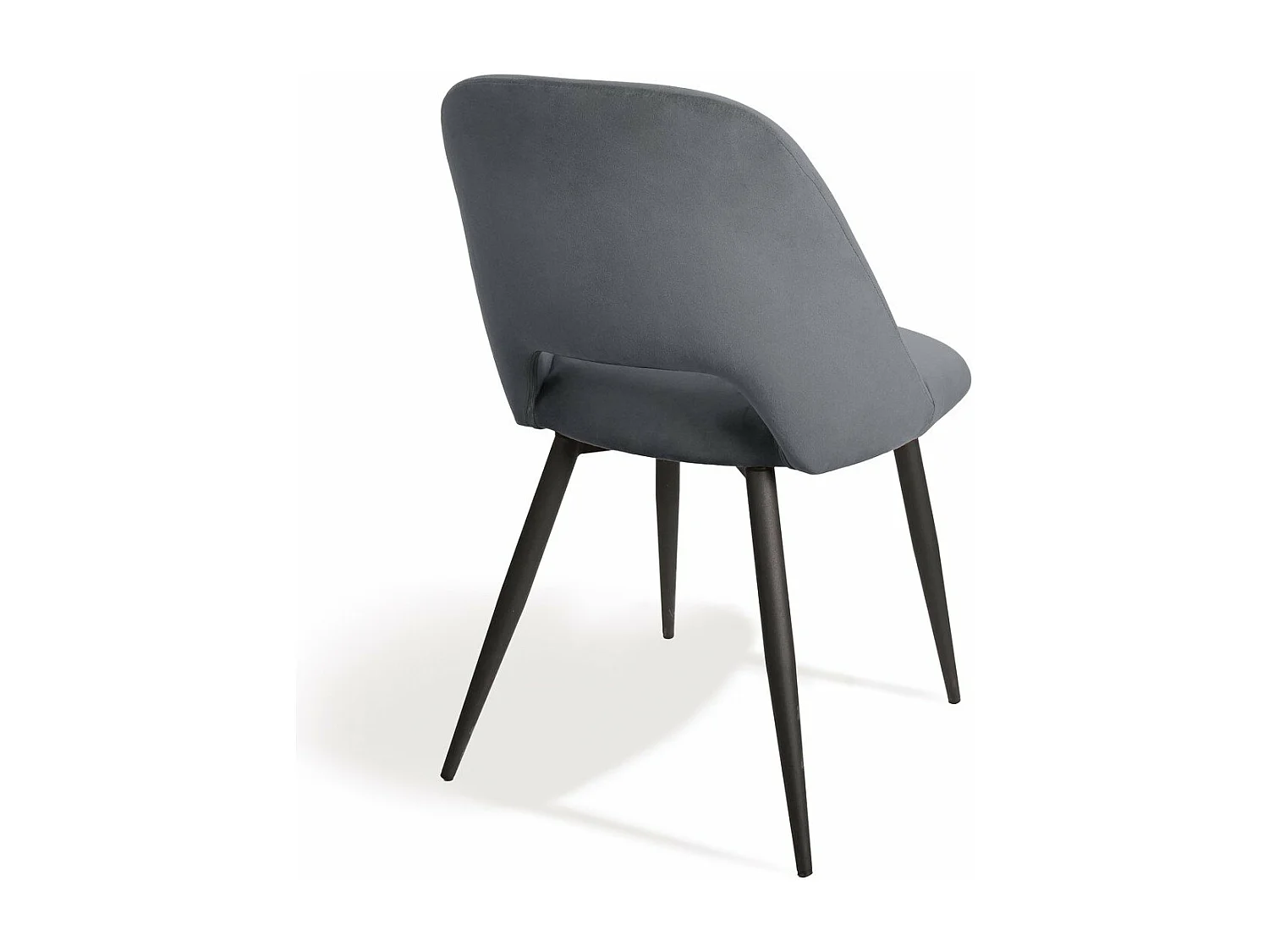 2er-Set Esszimmerstühle aus Stoff mit schwarzem Metallgestell L58 cm - AIMABLE