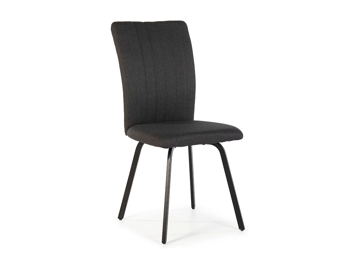 Lot de 4 chaises en tissu avec pieds en métal noir L47,5 cm - PRETTY