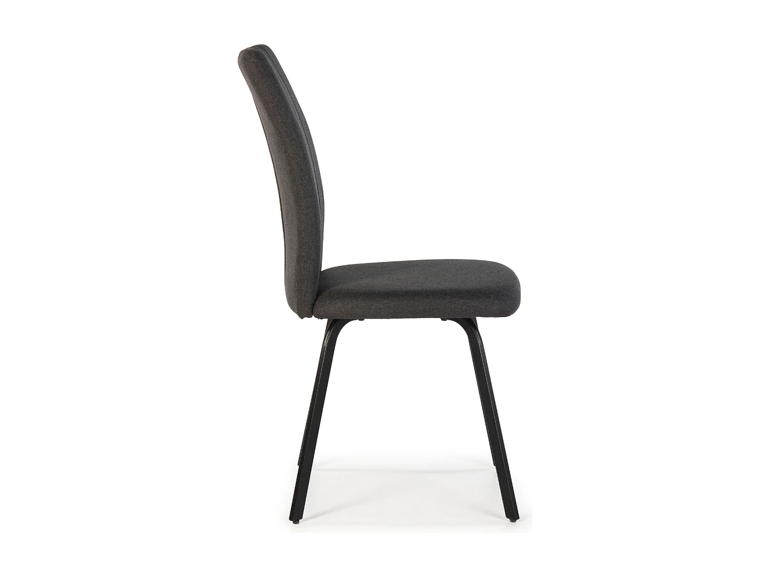 Lot de 4 chaises en tissu avec pieds en métal noir L47,5 cm - PRETTY