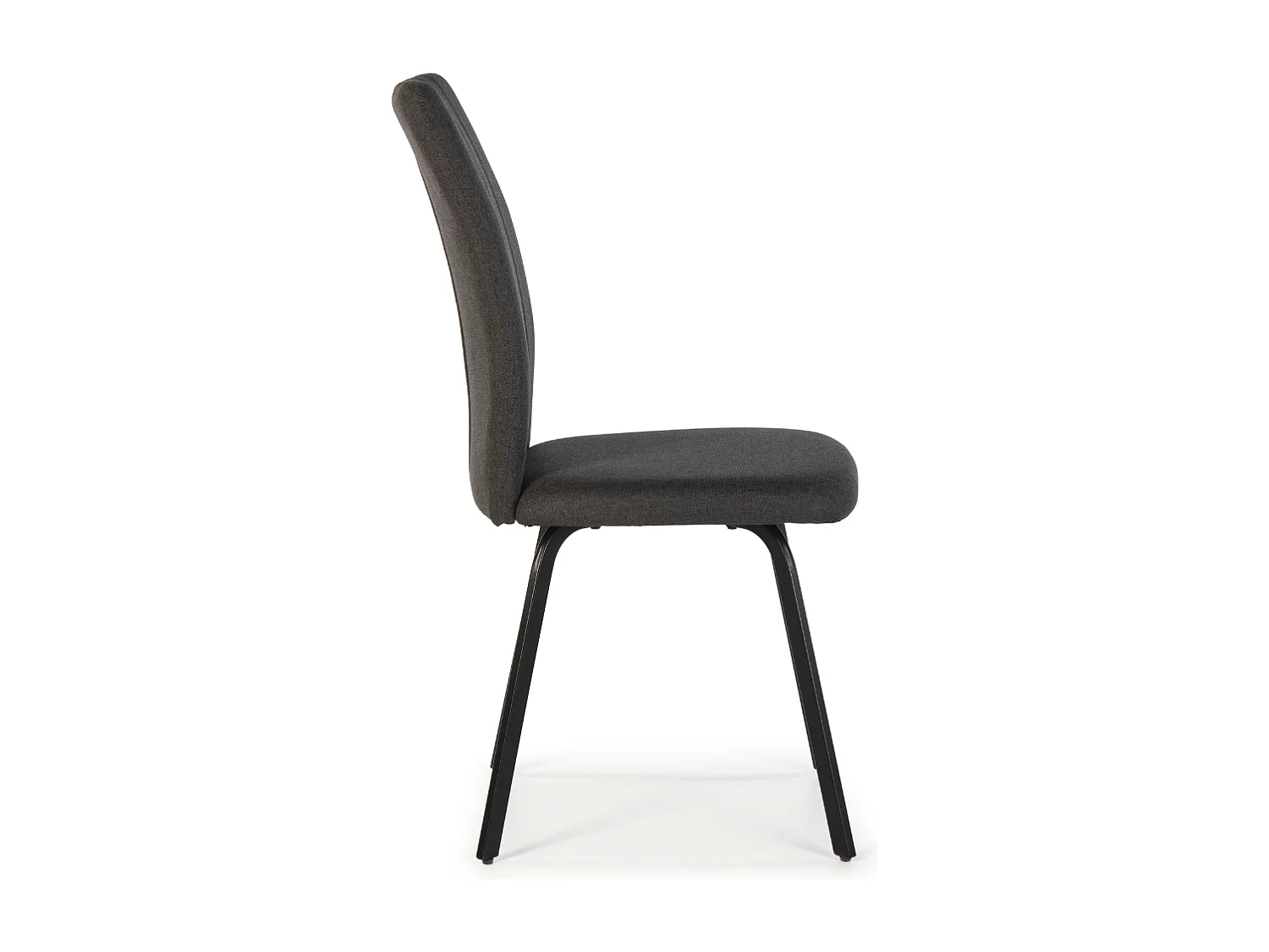 Set van 4 stoelen in stof met zwarte metalen poten L47,5 cm - PRETTY