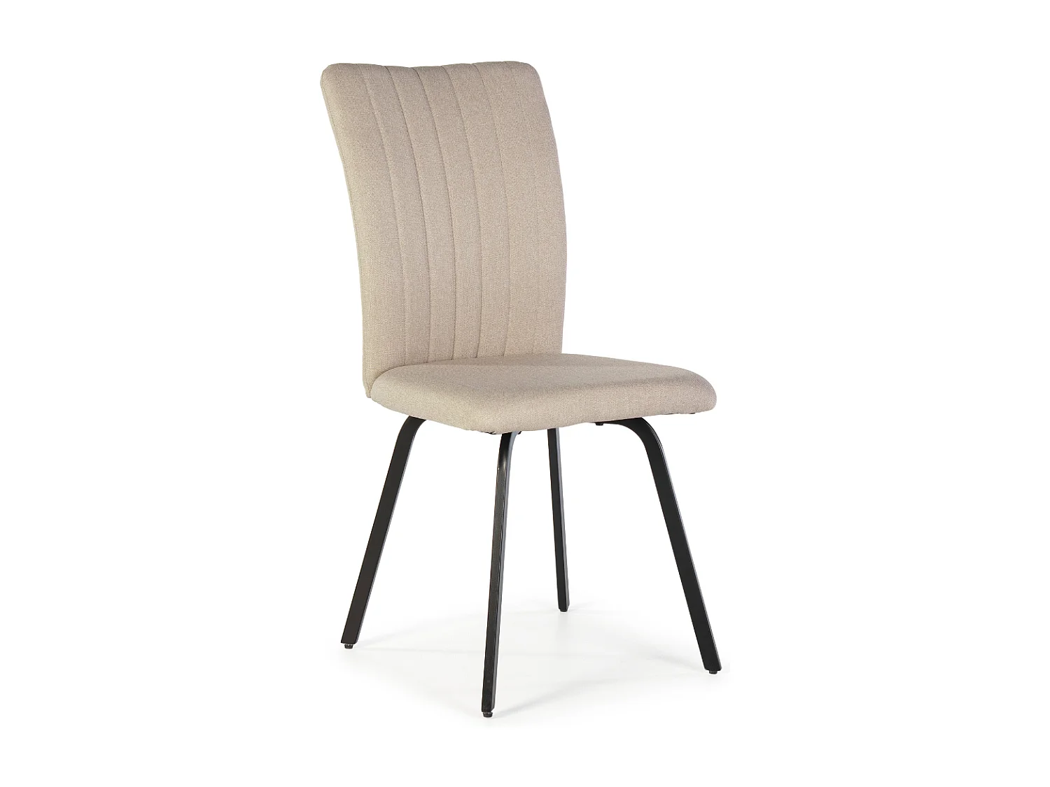 Lot de 4 chaises en tissu avec pieds en métal noir L47,5 cm - PRETTY