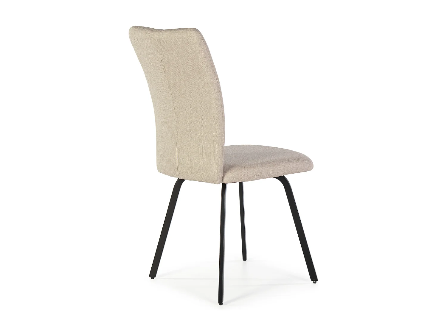 Lot de 4 chaises en tissu avec pieds en métal noir L47,5 cm - PRETTY